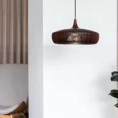 Ceiling Lights Wood Pendant Light Japandi Style, Hanging Light Fixture for Living Room, Dining Room Light Solid Wood