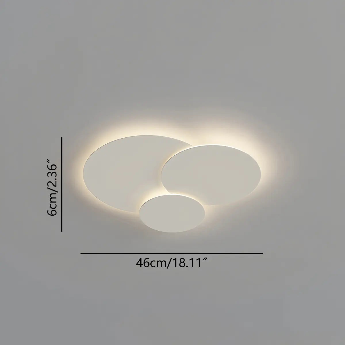Layered Disc LED Flush Mount Ceiling Light with Remote – Adjustable Color Temperature & Dimming for Bedroom, Bath, Living Room – White Conte