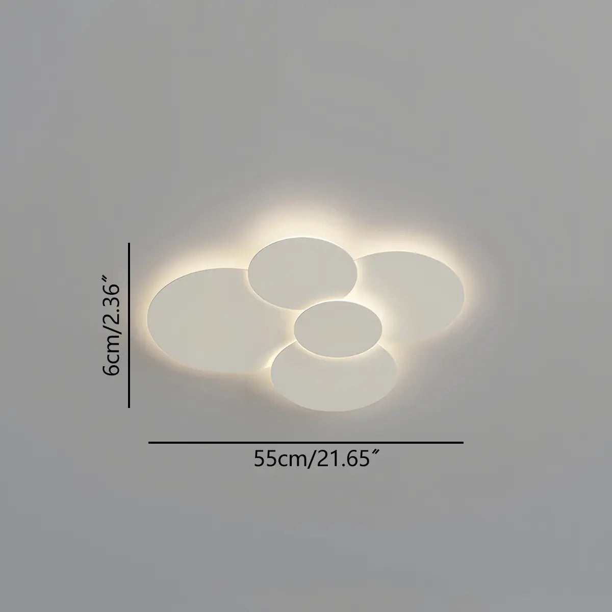 Layered Disc LED Flush Mount Ceiling Light with Remote – Adjustable Color Temperature & Dimming for Bedroom, Bath, Living Room – White Conte
