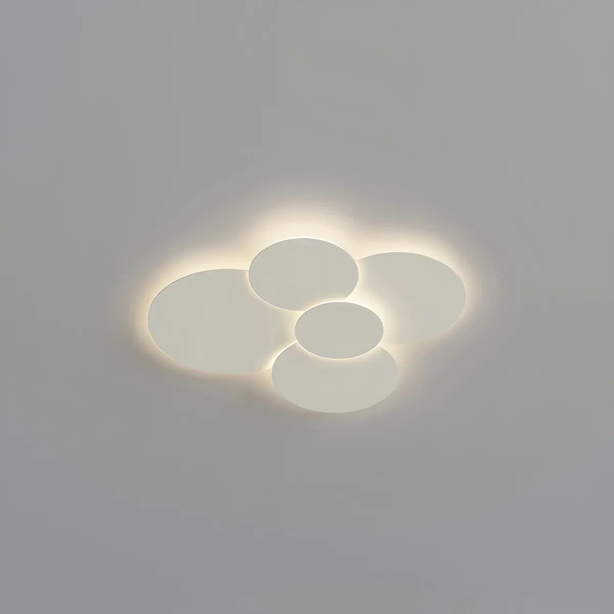 Layered Disc LED Flush Mount Ceiling Light with Remote – Adjustable Color Temperature & Dimming for Bedroom, Bath, Living Room – White Conte