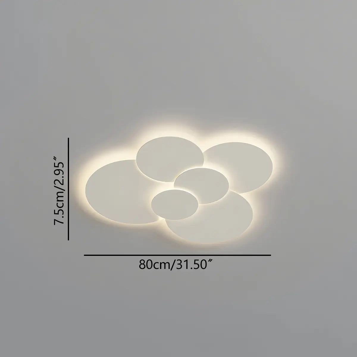 Layered Disc LED Flush Mount Ceiling Light with Remote – Adjustable Color Temperature & Dimming for Bedroom, Bath, Living Room – White Conte