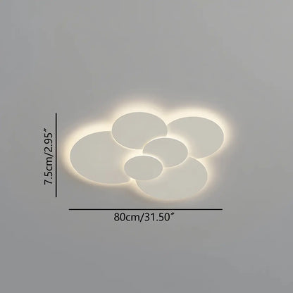 Layered Disc LED Flush Mount Ceiling Light with Remote – Adjustable Color Temperature & Dimming for Bedroom, Bath, Living Room – White Conte