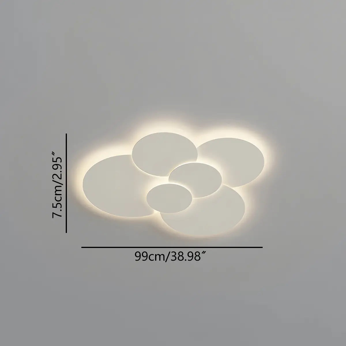 Layered Disc LED Flush Mount Ceiling Light with Remote – Adjustable Color Temperature & Dimming for Bedroom, Bath, Living Room – White Conte