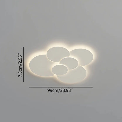 Layered Disc LED Flush Mount Ceiling Light with Remote – Adjustable Color Temperature & Dimming for Bedroom, Bath, Living Room – White Conte