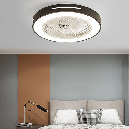 Indoor Fan with Integrated Lighting 24-Inch Diameter Acrylic Blade Assembly Adjustable Speed and Brightness for Bedrooms Living Rooms Dining