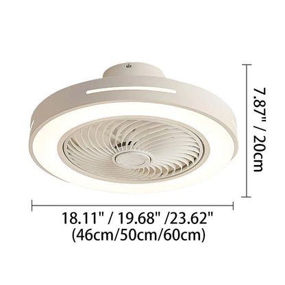Indoor Fan with Integrated Lighting 24-Inch Diameter Acrylic Blade Assembly Adjustable Speed and Brightness for Bedrooms Living Rooms Dining