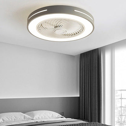 Indoor Fan with Integrated Lighting 24-Inch Diameter Acrylic Blade Assembly Adjustable Speed and Brightness for Bedrooms Living Rooms Dining