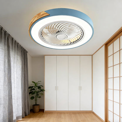 Wood Ceiling Fan with Dimmable LED Light & Remote 20 Inch for Bedroom Living Room Compact Indoor Airflow Cooling Rustic Decor