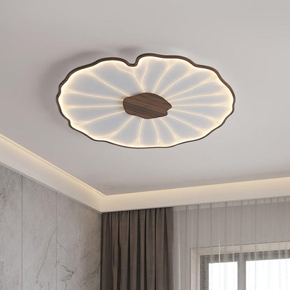 Modern Flush Mount LED Overhead Light Fixture for Bedroom Living Room Hallway | Round Acrylic Panel 39 Inch White | Energy Efficient Indoor
