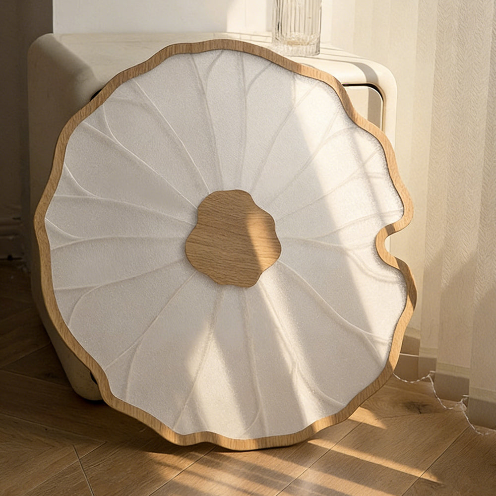 Modern Flush Mount LED Overhead Light Fixture for Bedroom Living Room Hallway | Round Acrylic Panel 39 Inch White | Energy Efficient Indoor