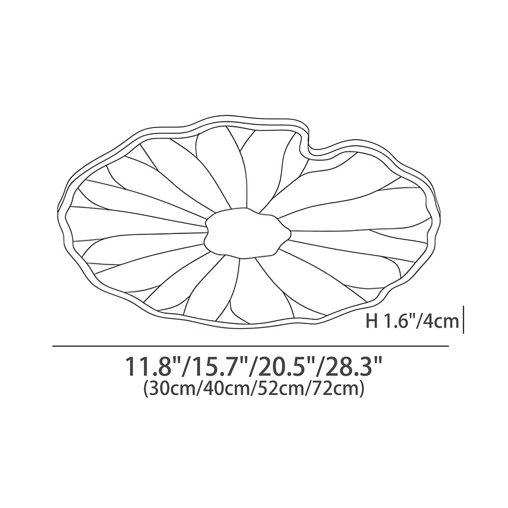 Modern Flush Mount LED Overhead Light Fixture for Bedroom Living Room Hallway | Round Acrylic Panel 39 Inch White | Energy Efficient Indoor