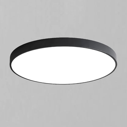 LED Flush Mount Light Round Acrylic Panel Low Profile Design for Bedroom Living Room Kitchen Hallway Dimmable Options Modern Home Lighting