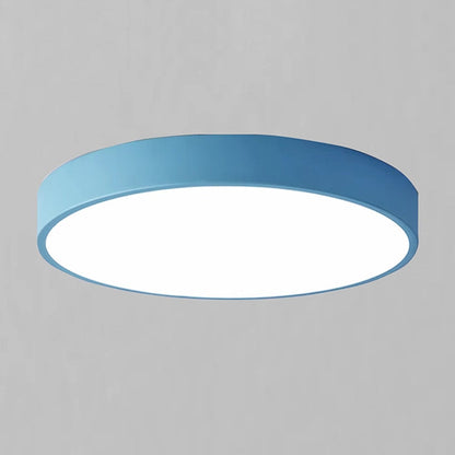 Low-Profile LED Flush Mount Light 16 Inch Round Acrylic Panel Fixture for Bedroom Living Room Kitchen Contemporary Ultra-Slim Design Energy