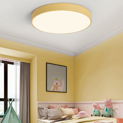 LED Flush Mount Light Round Acrylic Panel Low Profile Design for Bedroom Living Room Kitchen Hallway Dimmable Options Modern Home Lighting