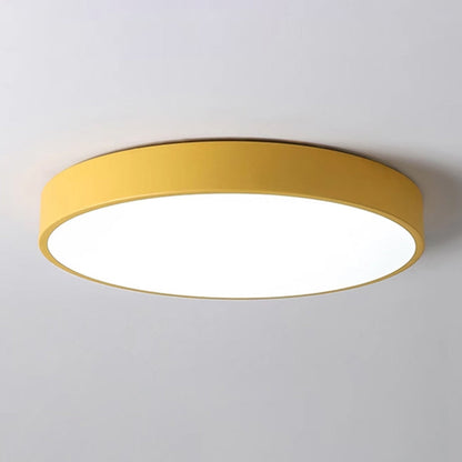 LED Flush Mount Light Round Acrylic Panel Low Profile Design for Bedroom Living Room Kitchen Hallway Dimmable Options Modern Home Lighting