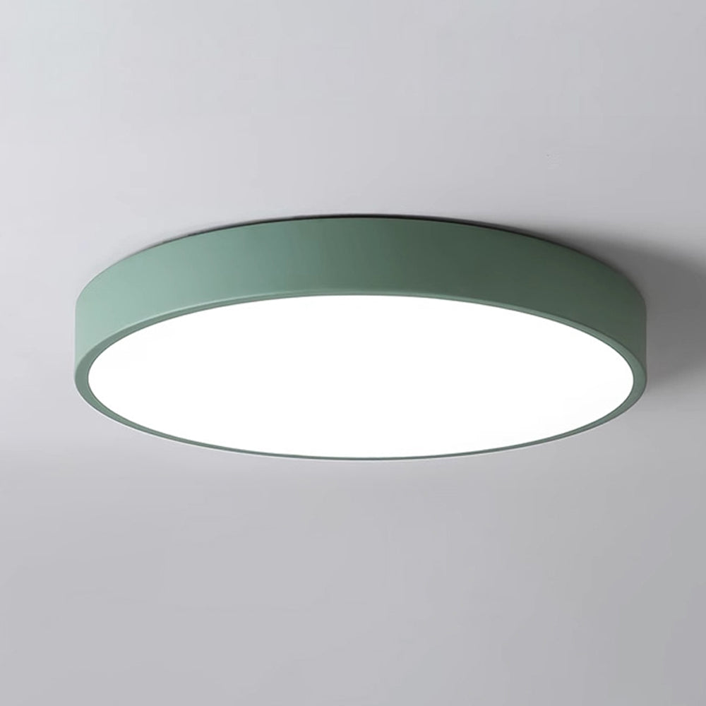 Low-Profile LED Flush Mount Light 16 Inch Round Acrylic Panel Fixture for Bedroom Living Room Kitchen Contemporary Ultra-Slim Design Energy