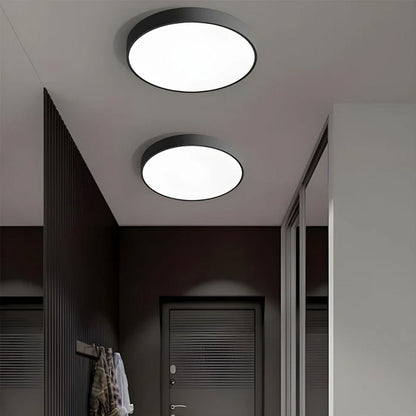 LED Flush Mount Light Round Acrylic Panel Low Profile Design for Bedroom Living Room Kitchen Hallway Dimmable Options Modern Home Lighting