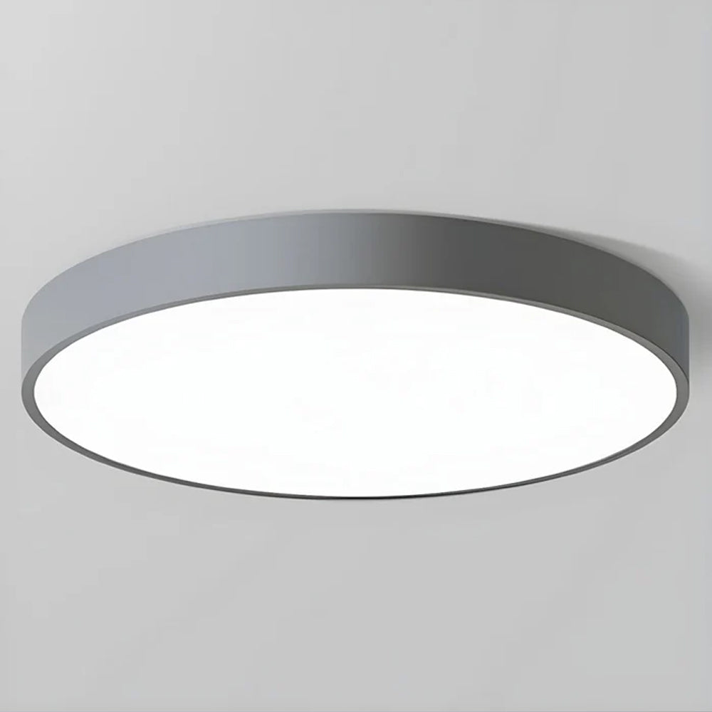 Low-Profile LED Flush Mount Light 16 Inch Round Acrylic Panel Fixture for Bedroom Living Room Kitchen Contemporary Ultra-Slim Design Energy