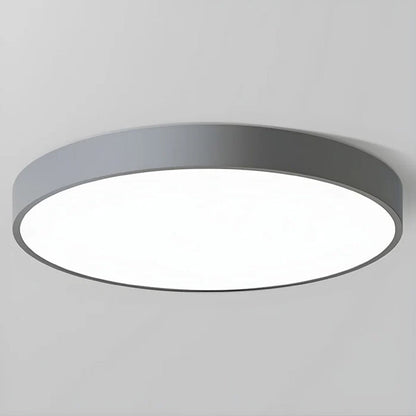 Low-Profile LED Flush Mount Light 16 Inch Round Acrylic Panel Fixture for Bedroom Living Room Kitchen Contemporary Ultra-Slim Design Energy