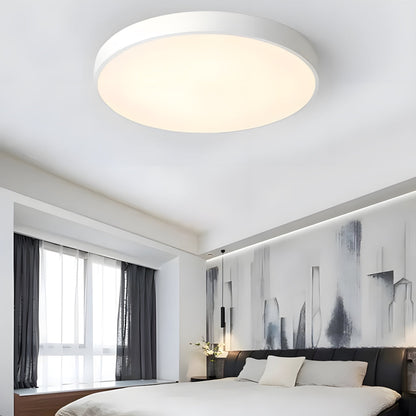 Low-Profile LED Flush Mount Light 16 Inch Round Acrylic Panel Fixture for Bedroom Living Room Kitchen Contemporary Ultra-Slim Design Energy
