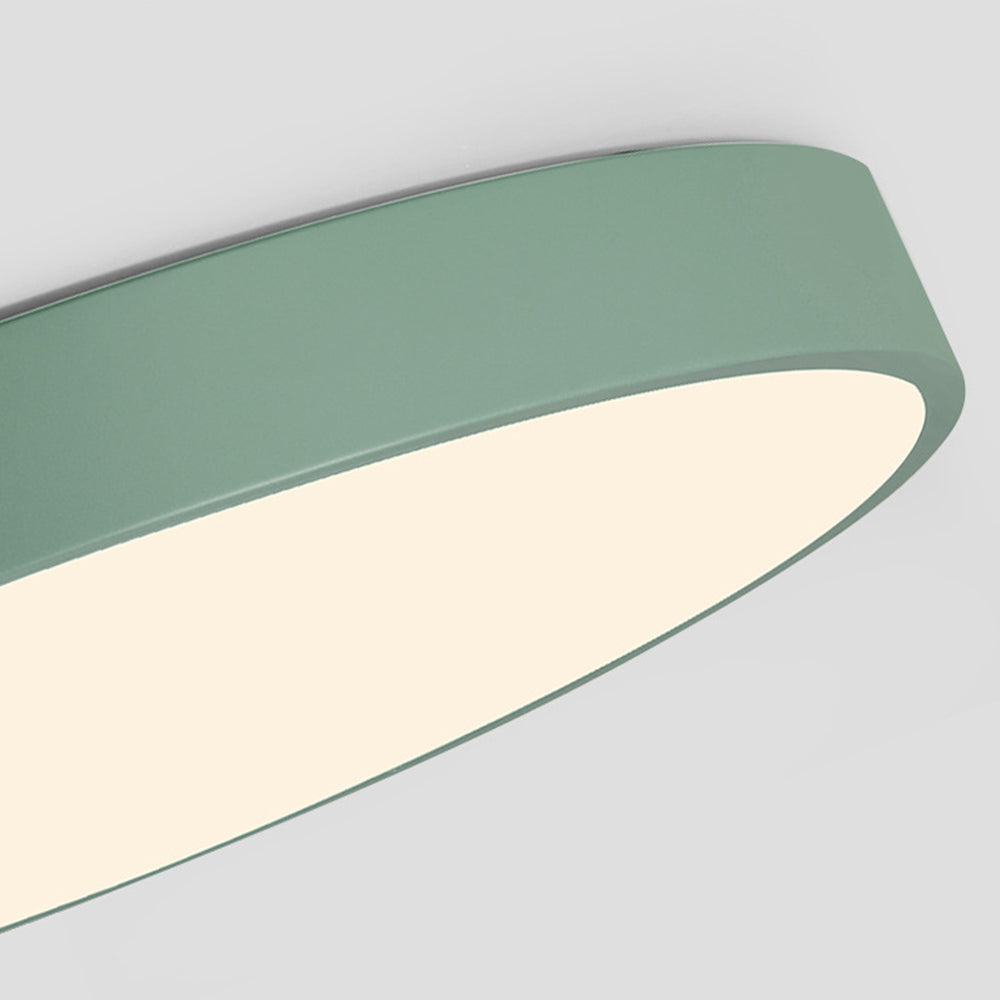 Low-Profile LED Flush Mount Light 16 Inch Round Acrylic Panel Fixture for Bedroom Living Room Kitchen Contemporary Ultra-Slim Design Energy