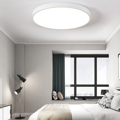 Low-Profile LED Flush Mount Light 16 Inch Round Acrylic Panel Fixture for Bedroom Living Room Kitchen Contemporary Ultra-Slim Design Energy
