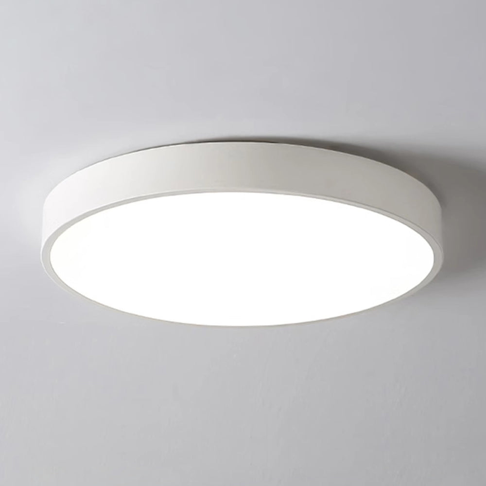 LED Flush Mount Light Round Acrylic Panel Low Profile Design for Bedroom Living Room Kitchen Hallway Dimmable Options Modern Home Lighting