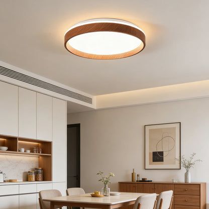 Round Flush Mount LED Light Fixture 16 in Acrylic for Bedroom Living Room Low Profile Modern Overhead Lighting Indoor