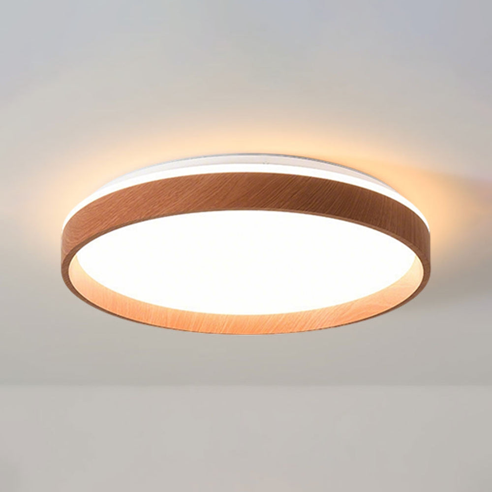 Round Flush Mount LED Light Fixture 16 in Acrylic for Bedroom Living Room Low Profile Modern Overhead Lighting Indoor