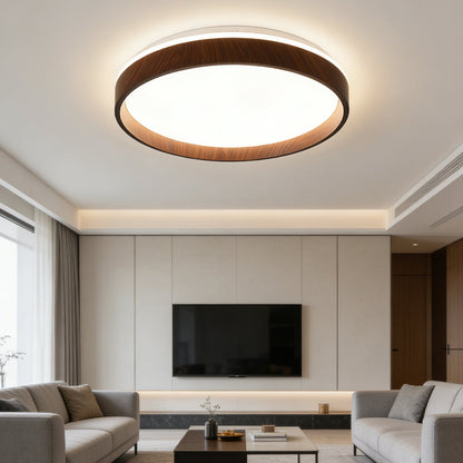 Round Flush Mount LED Light Fixture 16 in Acrylic for Bedroom Living Room Low Profile Modern Overhead Lighting Indoor