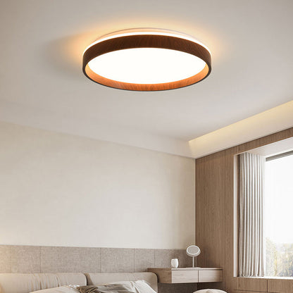 Round Flush Mount LED Light Fixture 16 in Acrylic for Bedroom Living Room Low Profile Modern Overhead Lighting Indoor