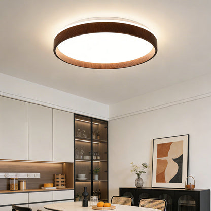 Round Flush Mount LED Light Fixture 16 in Acrylic for Bedroom Living Room Low Profile Modern Overhead Lighting Indoor