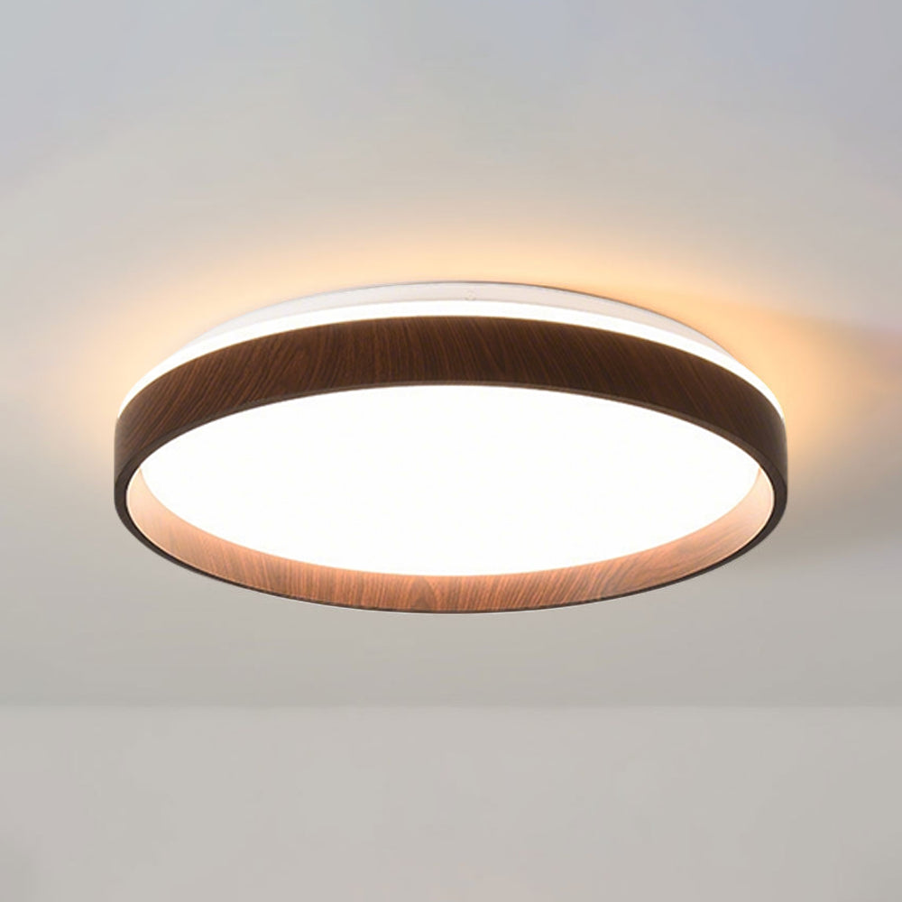 Round Flush Mount LED Light Fixture 16 in Acrylic for Bedroom Living Room Low Profile Modern Overhead Lighting Indoor