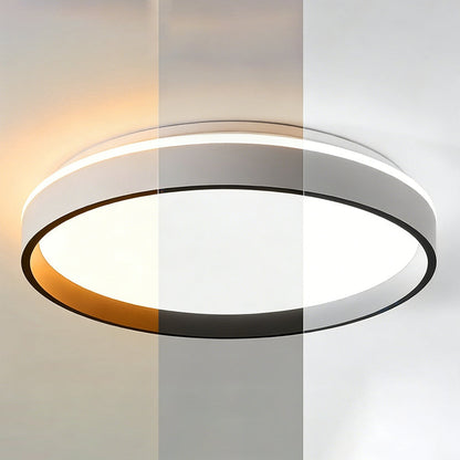 Round Flush Mount LED Light Fixture 16 in Acrylic for Bedroom Living Room Low Profile Modern Overhead Lighting Indoor