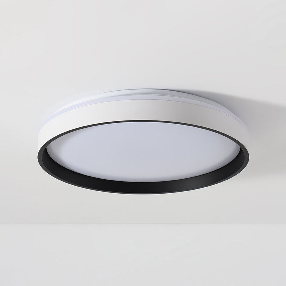 Round Flush Mount LED Light Fixture 16 in Acrylic for Bedroom Living Room Low Profile Modern Overhead Lighting Indoor