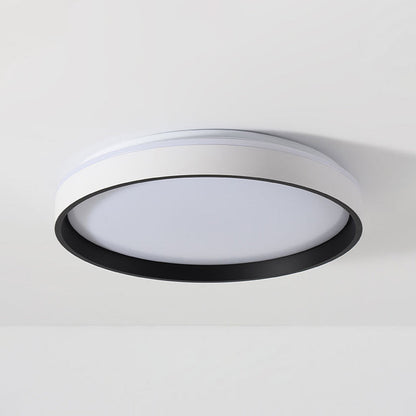 Round Flush Mount LED Light Fixture 16 in Acrylic for Bedroom Living Room Low Profile Modern Overhead Lighting Indoor
