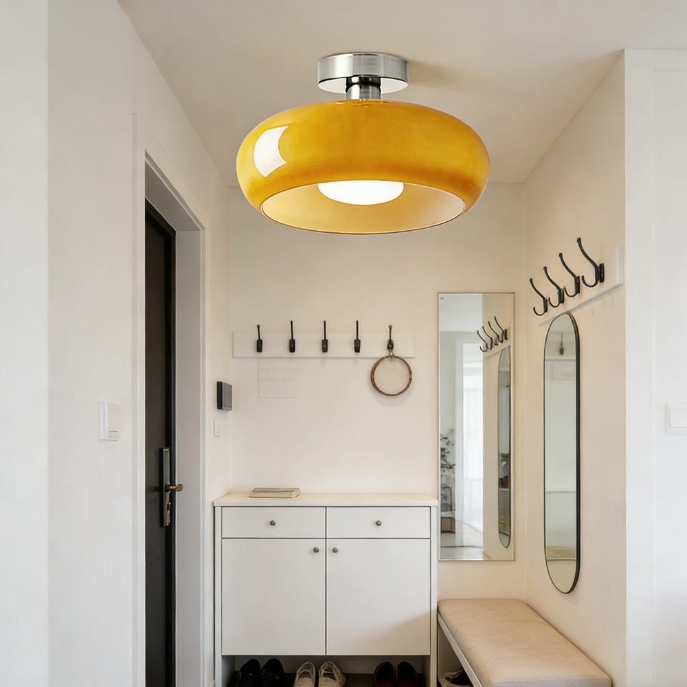 Hanging Dome Fixture 11-Inch Tinted Glass Hardwired Ceiling Drop Light for Kitchens Over Islands Bedrooms Breakfast Nooks Industrial Farmhou