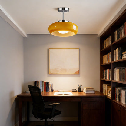 Hanging Dome Fixture 11-Inch Tinted Glass Hardwired Ceiling Drop Light for Kitchens Over Islands Bedrooms Breakfast Nooks Industrial Farmhou