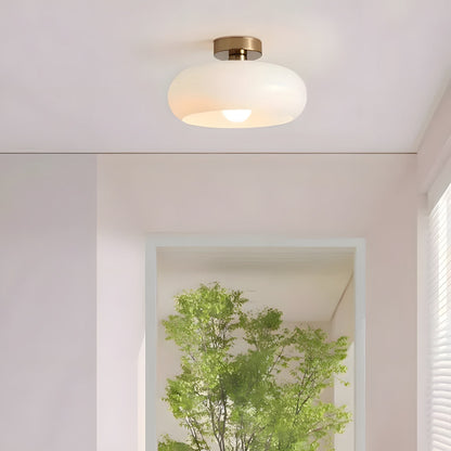 Amber Glass Dome Hanging Light 11 Inch for Kitchen Island Vintage Brass Fixture Dimmable E27 Dining Room Bedroom Overhead Adjustable Height