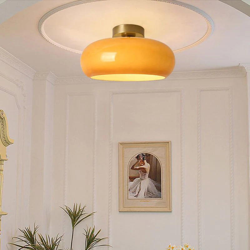 Hanging Dome Fixture 11-Inch Tinted Glass Hardwired Ceiling Drop Light for Kitchens Over Islands Bedrooms Breakfast Nooks Industrial Farmhou