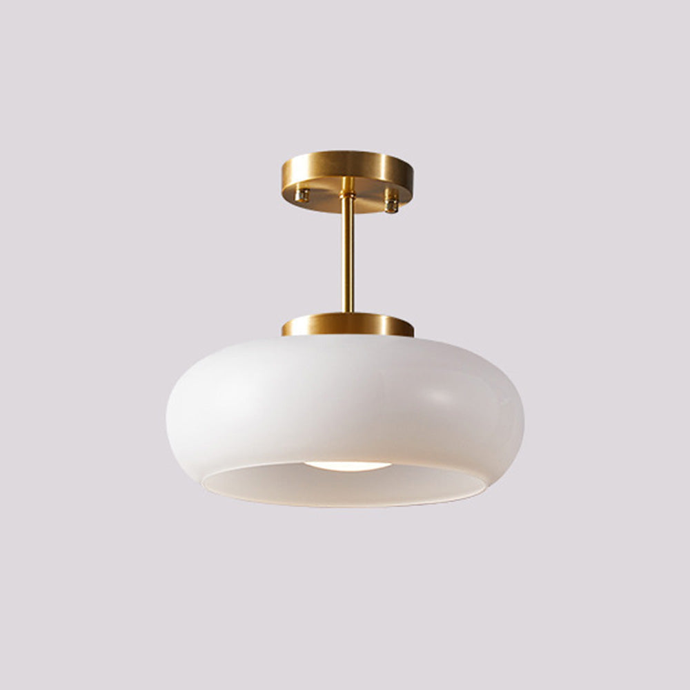 Hanging Dome Fixture 11-Inch Tinted Glass Hardwired Ceiling Drop Light for Kitchens Over Islands Bedrooms Breakfast Nooks Industrial Farmhou