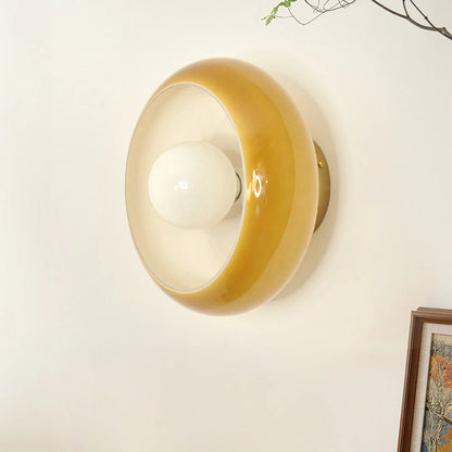 Semi Flush Mount Ceiling Light Fixture 11 in Glass Shade for Bedroom Living Room Hallway Indoor Lighting Chrome Gold Finish