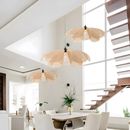 Handwoven Woven Wicker Hanging Fixture 20-Inch Natural Tone Adjustable Overhead Illumination for Kitchens Dining Spaces Islands Counter Tabl