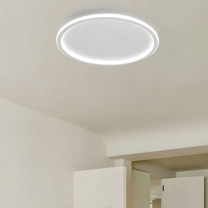 Flush Mount LED Ceiling Light Fixture 12 in Aluminum Round Ultra-Slim 2 in Profile for Bedroom Office Dining Room Modern Energy-Efficient Ho