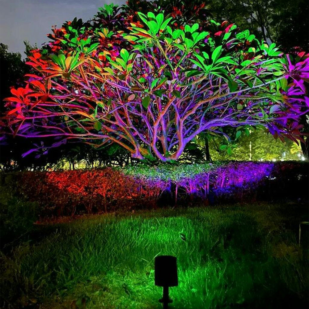 Adjustable LED Solar Stake Light 18.7 in Waterproof for Yard Pathways Driveways Landscaping Spotlight Dusk-to-Dawn Ground Garden Decor Accen