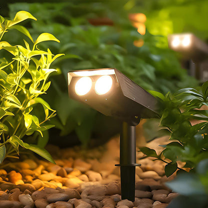 Adjustable LED Solar Stake Light 18.7 in Waterproof for Yard Pathways Driveways Landscaping Spotlight Dusk-to-Dawn Ground Garden Decor Accen