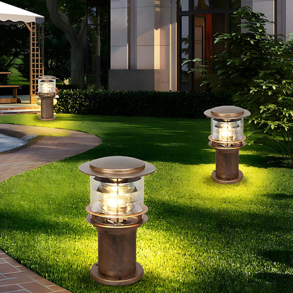 Weather-Resistant Pathway Bollard Light 6-in Aluminum Post Lamp for Driveways Gardens Patios IP65 Waterproof Outdoor Standing Light E26 Sock