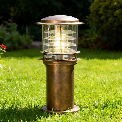 Weather-Resistant Pathway Bollard Light 6-in Aluminum Post Lamp for Driveways Gardens Patios IP65 Waterproof Outdoor Standing Light E26 Sock
