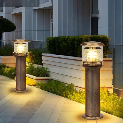 Weather-Resistant Pathway Bollard Light 6-in Aluminum Post Lamp for Driveways Gardens Patios IP65 Waterproof Outdoor Standing Light E26 Sock