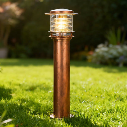 Weather-Resistant Pathway Bollard Light 6-in Aluminum Post Lamp for Driveways Gardens Patios IP65 Waterproof Outdoor Standing Light E26 Sock